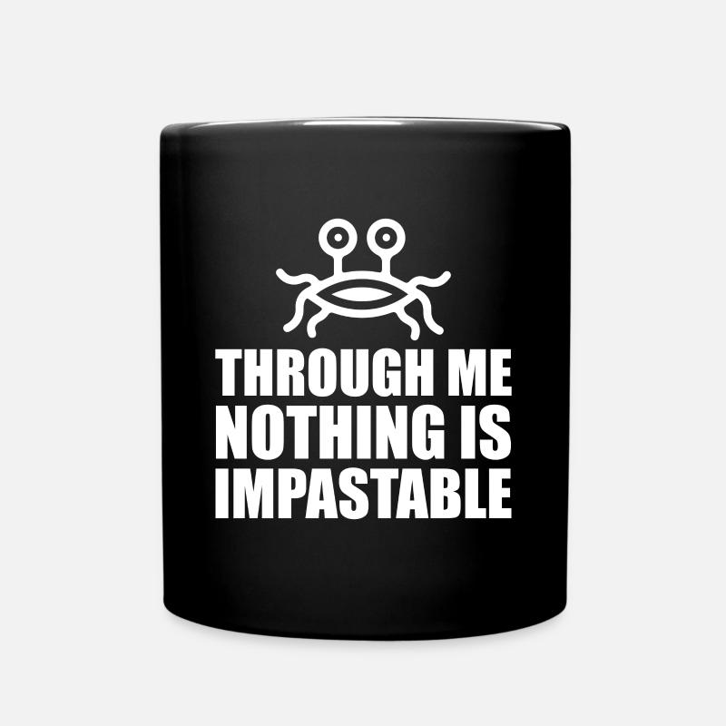Fliegendes Spaghettimonster FSM - Tasse einfarbig - Schwarz