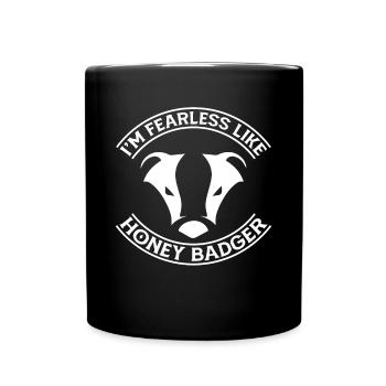 Lustiger Honigdachs - Tasse einfarbig - Schwarz - Vorne