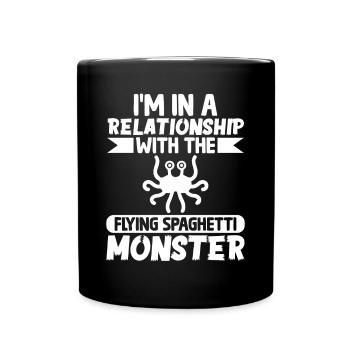 Pastafarianisme flying Spaghetti Monster - Mug uni - noir - Devant