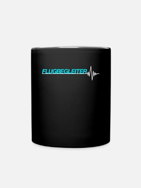 Flugbegleiter - Tasse einfarbig - Schwarz