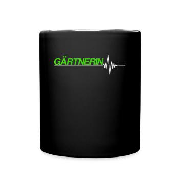 Gärtnerin - Tasse einfarbig - Schwarz - Vorne