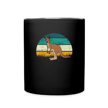 Känguru - Tasse einfarbig - Schwarz - Vorne