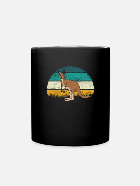 Känguru - Tasse einfarbig - Schwarz