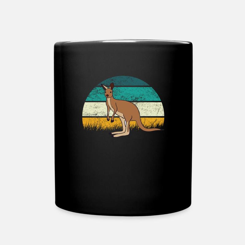 Känguru - Tasse einfarbig - Schwarz