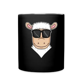 Illustration de moutons - Mug uni - noir - Devant