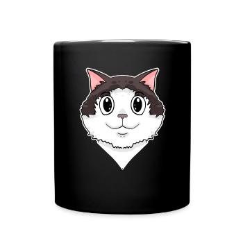 Ragdoll Katze - Tasse einfarbig - Schwarz - Vorne