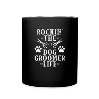 Dog Dog Groomer Scissors Dog groomer Dog Salon - Full Colour Mug - black - Front