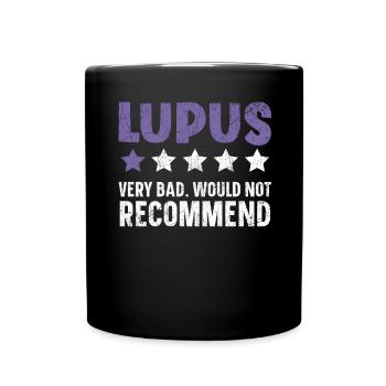 Lupus Bewusstsein Purple Ribbon Autoimmunkrankheit - Tasse einfarbig - Schwarz - Vorne