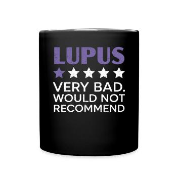 Lupus Bewusstsein Purple Ribbon Autoimmunkrankheit - Tasse einfarbig - Schwarz - Vorne