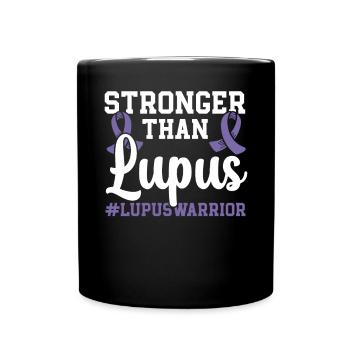 Stärker als Lupus Bewusstsein Autoimmunkrankheit - Tasse einfarbig - Schwarz - Vorne