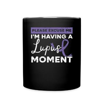 J’ai un moment de lupus Conscience du lupus - Mug uni - noir - Devant