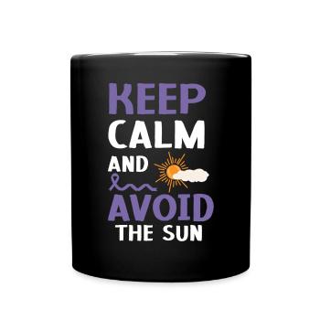 Restez calme et évitez le SLE de conscience du lupus solaire - Mug uni - noir - Devant