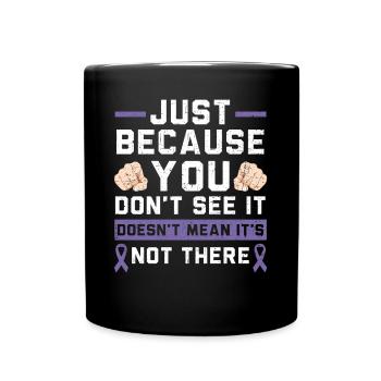 Lupus Bewusstsein Purple Ribbon Autoimmunkrankheit - Tasse einfarbig - Schwarz - Vorne
