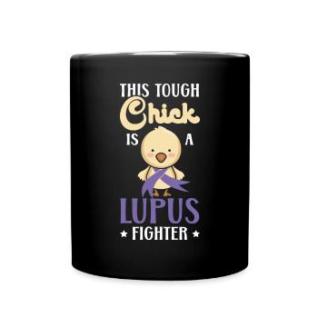 Ce poussin est un combattant du lupus lupus conscience - Mug uni - noir - Devant