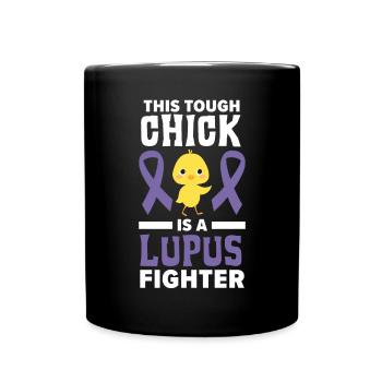 Ce poussin est un combattant du lupus lupus conscience - Mug uni - noir - Devant