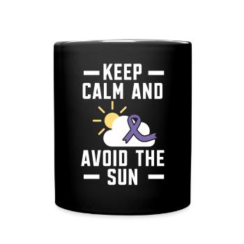 Restez calme et évitez le SLE de conscience du lupus solaire - Mug uni - noir - Devant