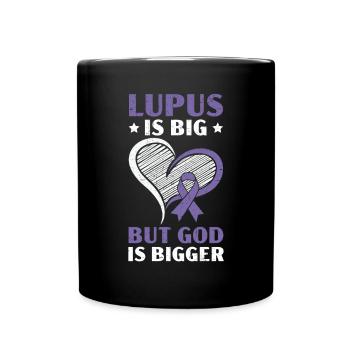 Lupus Bewusstsein Purple Ribbon Autoimmunkrankheit - Tasse einfarbig - Schwarz - Vorne