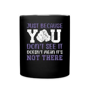 Lupus Bewusstsein Purple Ribbon Autoimmunkrankheit - Tasse einfarbig - Schwarz - Vorne