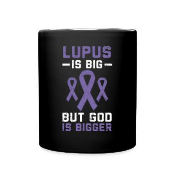 Lupus Bewusstsein Purple Ribbon Autoimmunkrankheit - Tasse einfarbig - Schwarz - Vorne