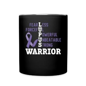 Lupus Bewusstsein Purple Ribbon Autoimmunkrankheit - Tasse einfarbig - Schwarz - Vorne