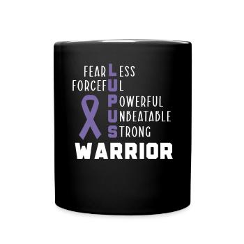 Lupus Bewusstsein Purple Ribbon Autoimmunkrankheit - Tasse einfarbig - Schwarz - Vorne