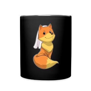 Fuchs Braut Schleier Hochzeit - Tasse einfarbig - Schwarz - Vorne