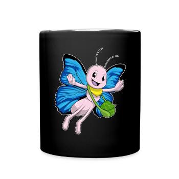Schmetterling Handtasche - Tasse einfarbig - Schwarz - Vorne