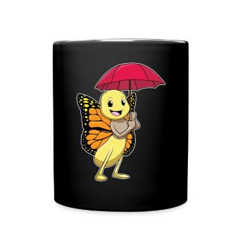 Parapluie papillon - Mug uni - noir - Devant