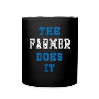 The Farmer does it Farmer Gift - Full Colour Mug - black - Front