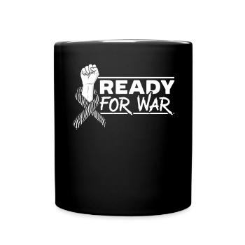 Ready For War Cancer Warrior Carcinoid Cancer - Full Colour Mug - black - Front