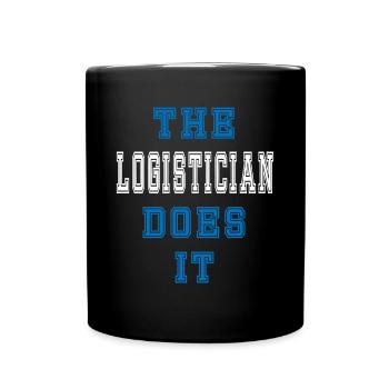 The Logistiker does it Logistiker Geschenk - Tasse einfarbig - Schwarz - Vorne