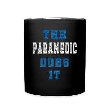 The Sanitäter does it - Tasse einfarbig - Schwarz - Vorne