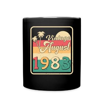 Birthday greeting for August 1983 - Full Colour Mug - black - Front