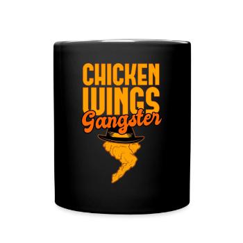 Chicken Wings Gangster - Full Colour Mug - black - Front