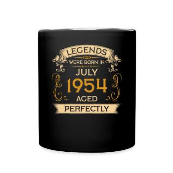 Birthday Legends were born in July 1954 - Full Colour Mug - black - Front