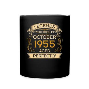 Legends Were Born Birthday in October 1955 - Full Colour Mug - black - Front