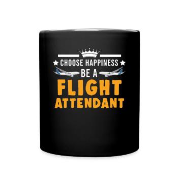 Flight Attendant Gift Flight Attendant - Full Colour Mug - black - Front