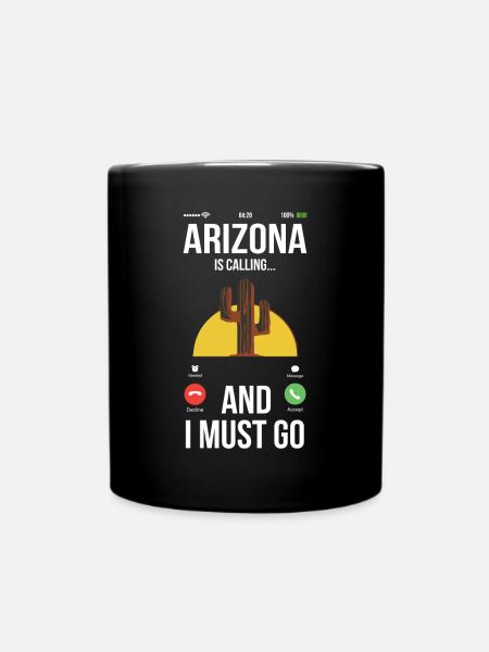 Arizona calls grand canyon Colorado Mountains - Full Colour Mug - black
