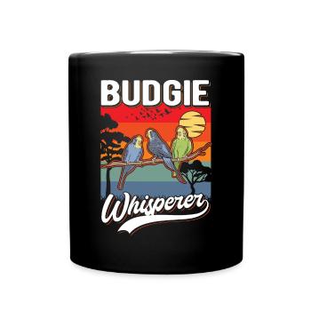 Budgerigar Whisperer Perruche Whisperer Welli - Mug uni - noir - Devant