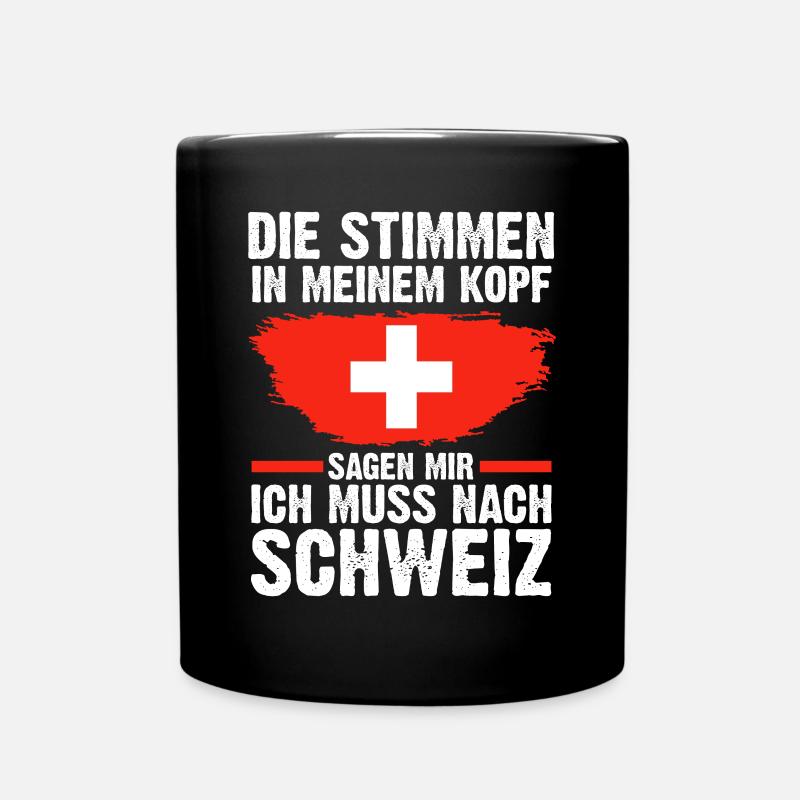 Schweiz Schweizer - Tasse einfarbig - Schwarz