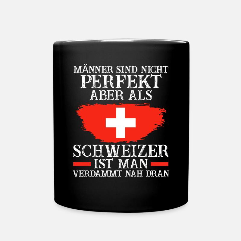 Schweiz Schweizer - Tasse einfarbig - Schwarz