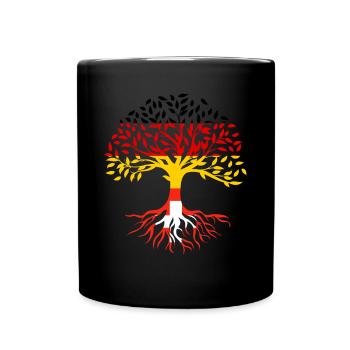 Arbre racines Allemagne Suisse - Mug uni - noir - Devant