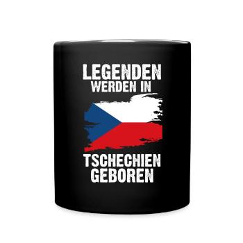 Tschechien Tscheche Tschechisches - Tasse einfarbig - Schwarz - Vorne