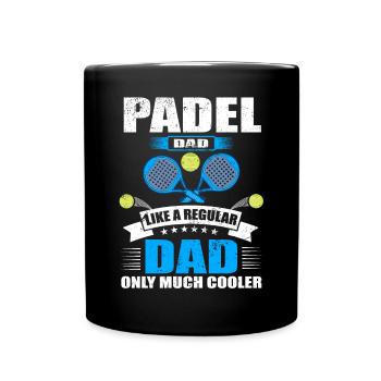 Cool Padel Papa Joueur de Padel Père - Mug uni - noir - Devant
