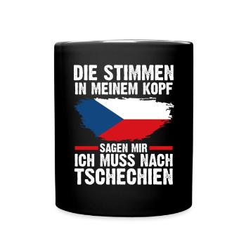 Tschechien Tscheche Tschechisches - Tasse einfarbig - Schwarz - Vorne