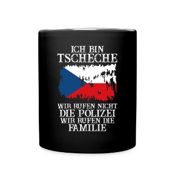 Tschechien Tscheche Tschechisches - Tasse einfarbig - Schwarz - Vorne