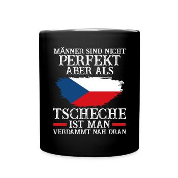 Tschechien Tscheche Tschechisches - Tasse einfarbig - Schwarz - Vorne
