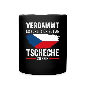 Tschechien Tscheche Tschechisches - Tasse einfarbig - Schwarz - Vorne