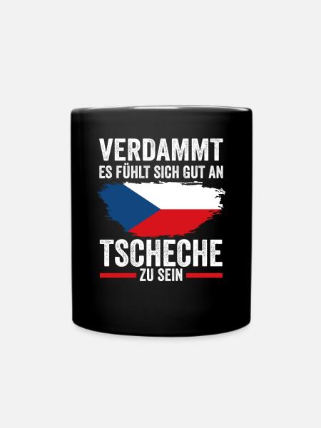 Tschechien Tscheche Tschechisches - Tasse einfarbig - Schwarz