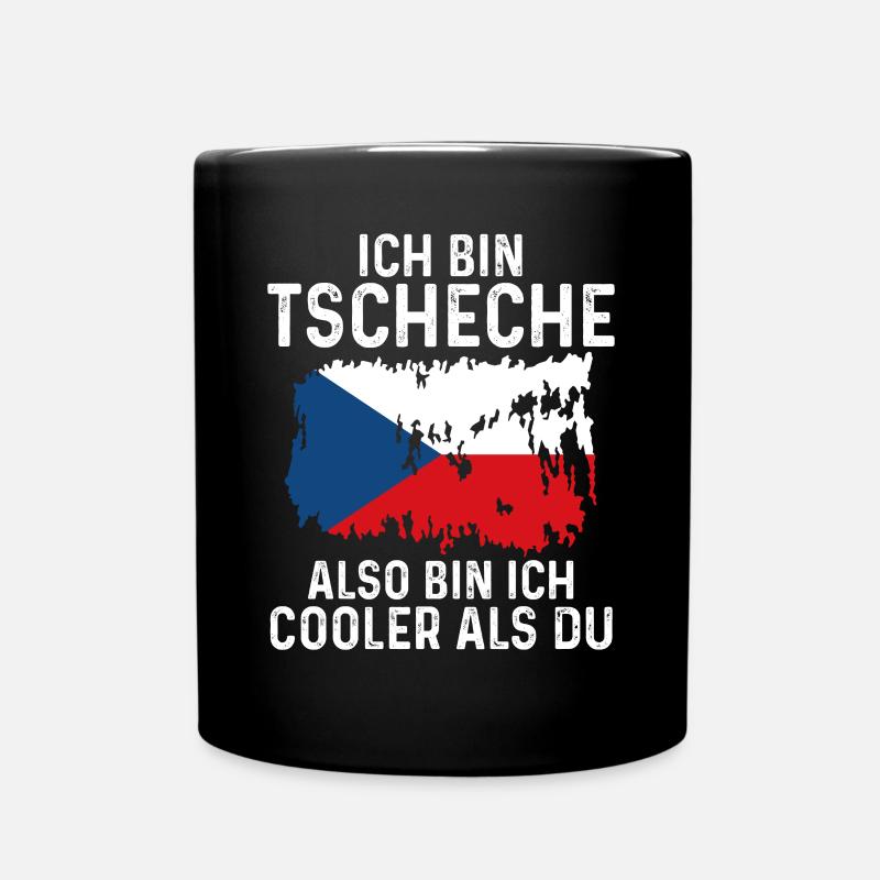 Tschechien Tscheche Tschechisches - Tasse einfarbig - Schwarz